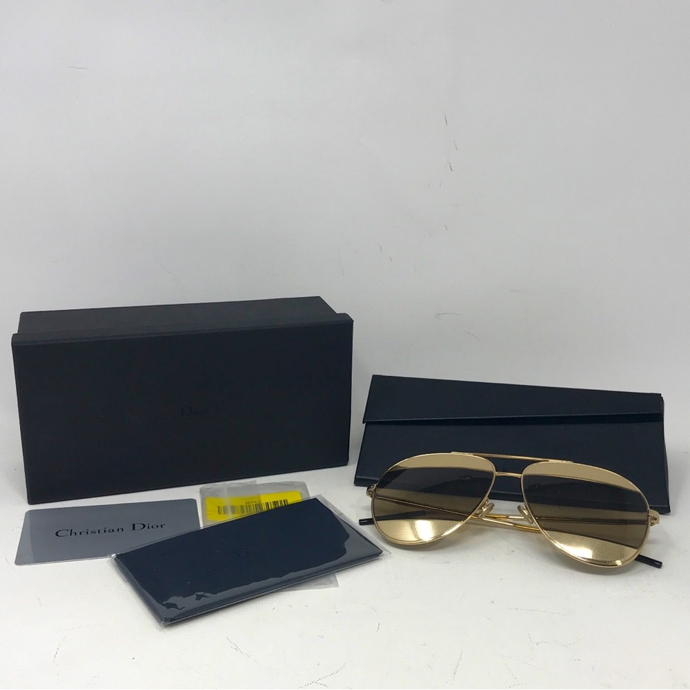 Dior Split 1 Aviator J5G5V Sunglasses, Women's Size 59 14 145 - Gold